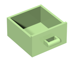 Container Cupboard 4 x 4 x 4 Drawer, Open Handle