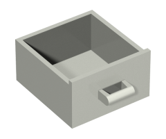 Container Cupboard 4 x 4 x 4 Drawer, Open Handle