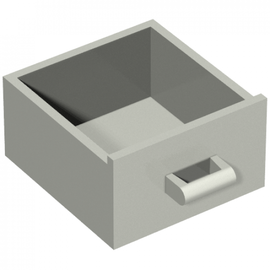 Container Cupboard 4 x 4 x 4 Drawer, Open Handle