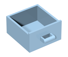Container Cupboard 4 x 4 x 4 Drawer, Open Handle