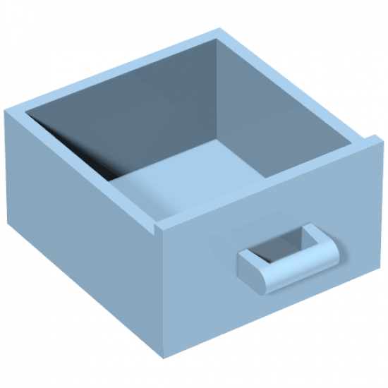 Container Cupboard 4 x 4 x 4 Drawer, Open Handle