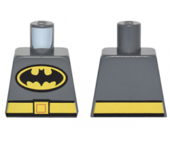 Torso Batman Logo in Yellow Oval with Yellow Belt Front and Back Pattern