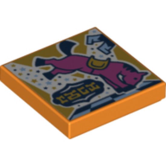 Tile 2 x 2 with BeatBit Album Cover - Bucking Bronco Horse Pattern