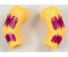 Arm, (Matching Left and Right) Pair with Magenta Stains Pattern