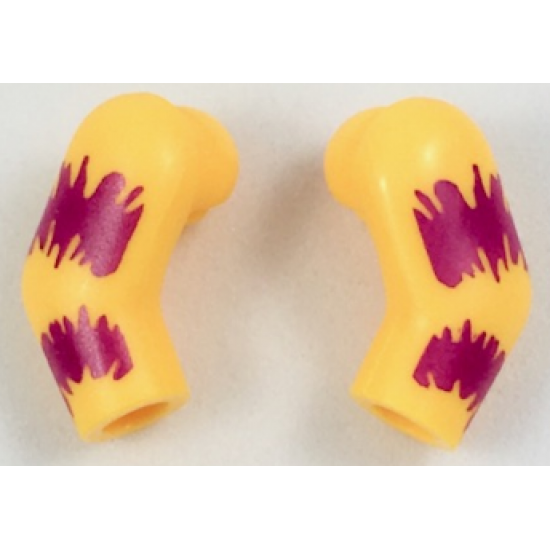 Arm, (Matching Left and Right) Pair with Magenta Stains Pattern