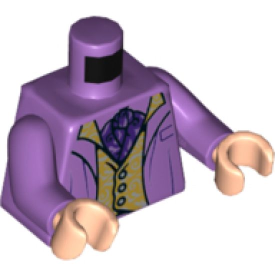 Torso Jacket over Gold and Silver Vest Pattern / Medium Lavender Arms / Light Nougat Hands