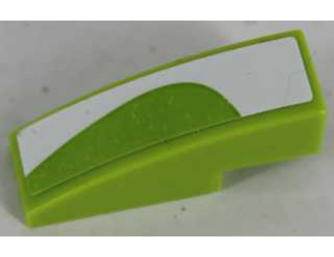 Slope, Curved 3 x 1 with White Curved Pattern Right (Sticker) - Set 8864