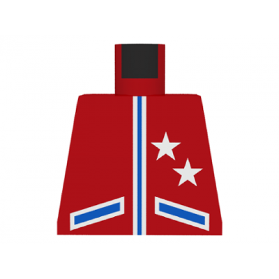 Torso Race Two Stars Jacket Pattern with Blue Lines
