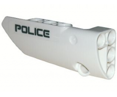 Technic, Panel Fairing # 3 Small Smooth Long, Side A with 'POLICE' Pattern (Sticker) - Set 5974