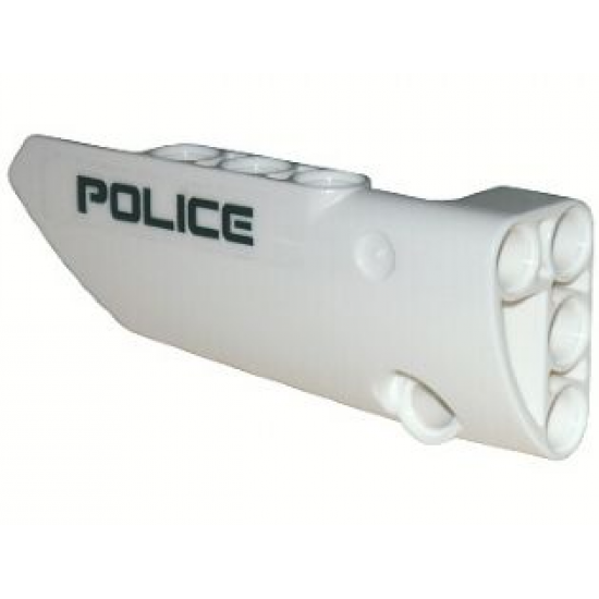 Technic, Panel Fairing # 3 Small Smooth Long, Side A with 'POLICE' Pattern (Sticker) - Set 5974