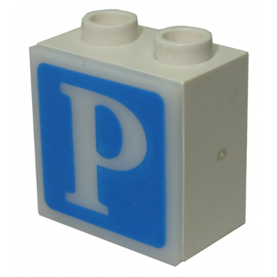 Electric, Light 1 1/8 x 2 x 1 2/3 Cabinet with Lamp Holes (Sign Back) with Milky White Electric, Light 2 x 2 Clip-On Plate with Parking Pattern (2383 / 2384pb04)