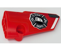 Technic, Panel Fairing # 4 Small Smooth Long, Side B with 'FIRE DEPT.', Shield and Door Handle Pattern (Sticker) - Set 42075