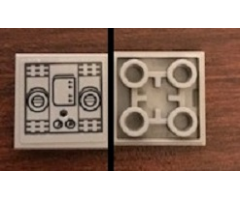 Tile, Modified 2 x 2 Inverted with SW Machinery Pattern (Sticker) - Set 75244