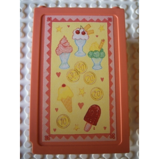 Scala Dresser without Top with Ice Cream Sundaes and Coins Pattern (Sticker) - Set 3116