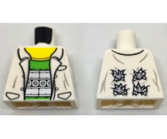 Torso Lab Coat with Pockets over Bright Green Shirt Pattern (Doc Ock)