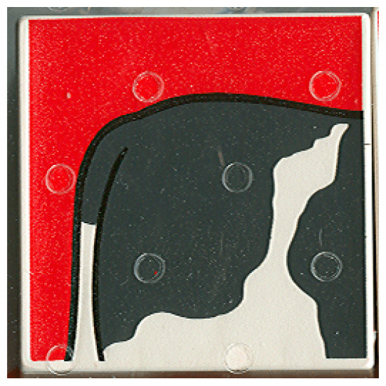 Duplo, Tile 2 x 2 x 1 with Cow Mosaic Picture 01 Pattern (Set 1078)