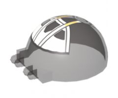 Windscreen 6 x 6 x 3 Canopy Half Sphere with Dual 2 Fingers and SW Republic Attack Gunship Pattern