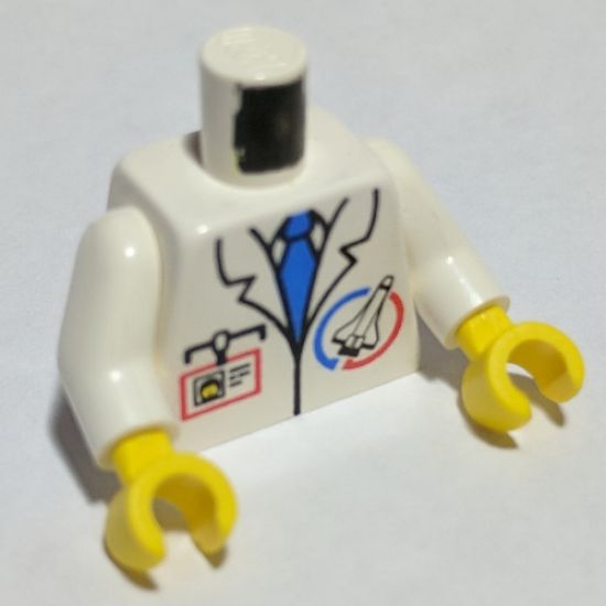 Torso Launch Command Logo, Blue Tie and ID Badge Pattern / White Arms / Yellow Hands