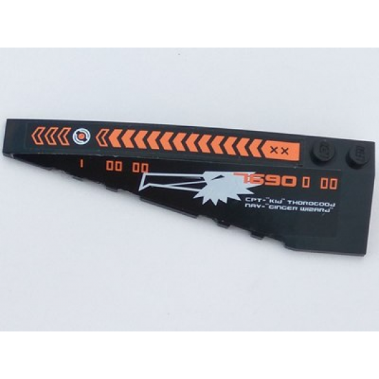 Wedge 10 x 3 Left with Orange Chevrons, 'CPT-