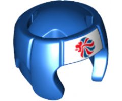 Minifigure, Headgear Helmet Boxing with Team GB Logo Pattern