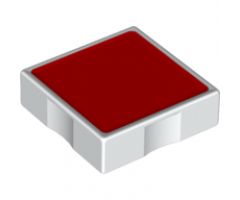 Duplo, Tile 2 x 2 with Shape Red Square Pattern