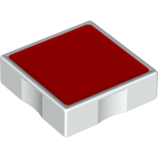 Duplo, Tile 2 x 2 with Shape Red Square Pattern