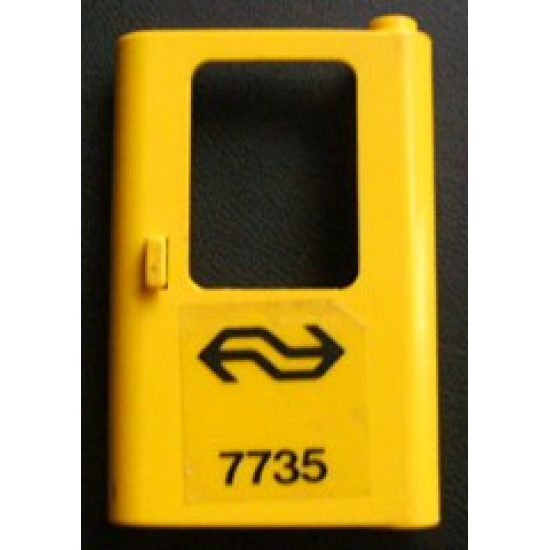 Door 1 x 4 x 5 Train Right with Dutch NS '7735' Pattern (Sticker) - Set 7735