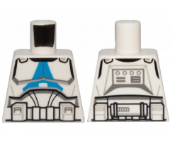 Torso SW Armor Clone Trooper with Blue 501st Legion Markings Detailed Pattern (Clone Wars)