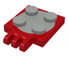 Turntable 2 x 2 Plate with Hinge, Base with Light Gray Turntable 2 x 2 Plate, Top (251 / 3679)