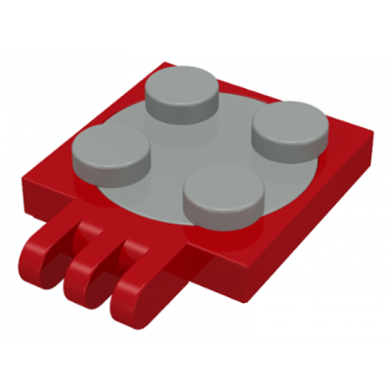 Turntable 2 x 2 Plate with Hinge, Base with Light Gray Turntable 2 x 2 Plate, Top (251 / 3679)