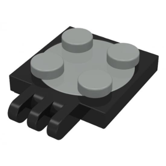 Turntable 2 x 2 Plate with Hinge, Base with Light Gray Turntable 2 x 2 Plate, Top (251 / 3679)