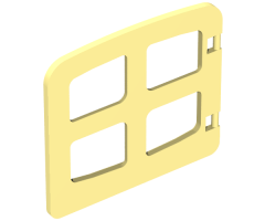 Duplo, Building Door / Window Pane 1 x 4 x 3 with Four Panes