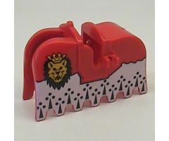 Animal, Accessory Horse Barding, Ruffled Edge with Lion Head (Royal Knights) Pattern
