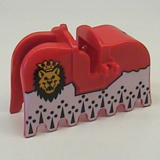 Animal, Accessory Horse Barding, Ruffled Edge with Lion Head (Royal Knights) Pattern
