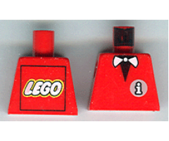 Torso Infomaniac with Bow Tie - LEGO Logo on Back Pattern
