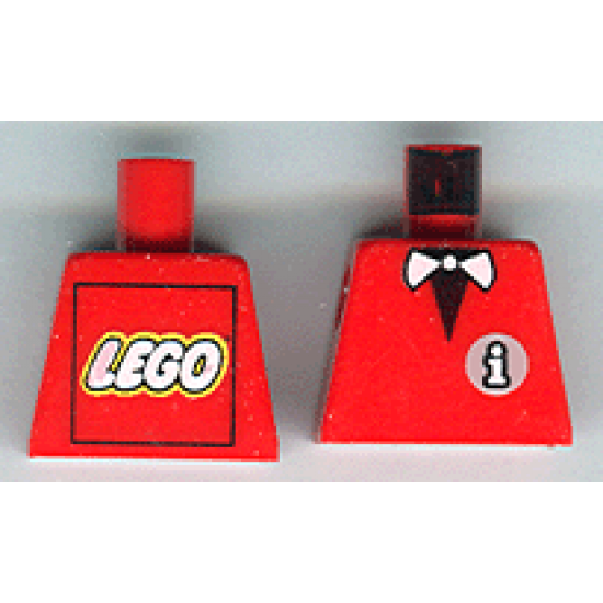Torso Infomaniac with Bow Tie - LEGO Logo on Back Pattern