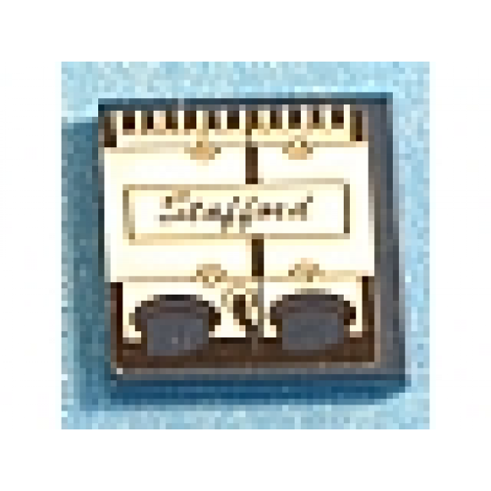 Tile 2 x 2 with Engine Block and 'Stafford' Pattern Model Left Side (Sticker) - Set 8636