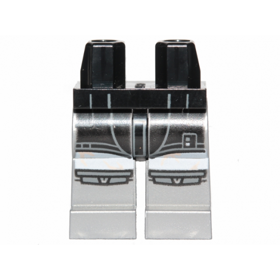 Hips and Flat Silver Legs with Darth Vader Robe and Knee Pads Pattern