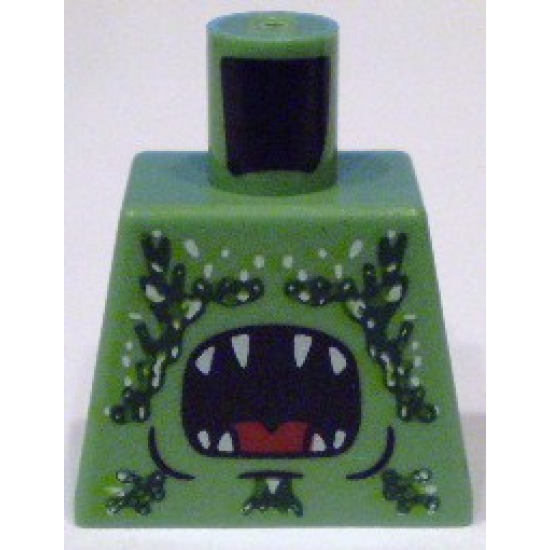 Torso Atlantis Barracuda with Open Mouth and Seaweed Pattern