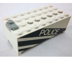 Electric, Battery Box 9V Small Without Battery Cover with 'POLICE' and Black Stripes Pattern