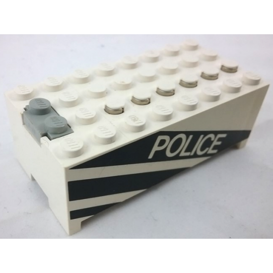 Electric, Battery Box 9V Small Without Battery Cover with 'POLICE' and Black Stripes Pattern