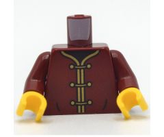 Torso Robe with Gold Trim and 3 Clasps Pattern / Dark Red Arms / Yellow Hands
