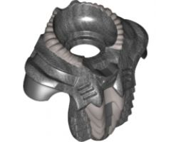 Minifigure, Body Wear Armor Space with Shoulder Protection and Breastplate with Black and Silver Markings Pattern