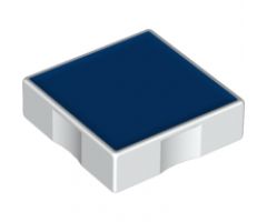 Duplo, Tile 2 x 2 with Shape Blue Square Pattern