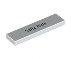 Tile 1 x 4 with Black 'Sally Ride' Pattern
