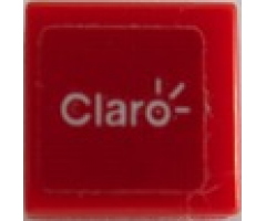 Tile 1 x 1 with 'Claro' Pattern (Sticker) - Set 75879