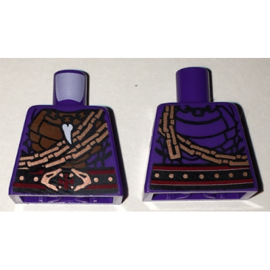 Torso Ninjago Snake Scales, with Tooth Pendant, Copper Chains and Snake Head Belt Pattern