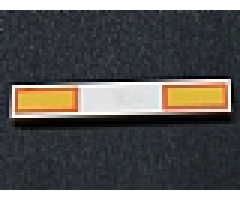Tile 1 x 6 with 2 Yellow Rectangles with Orange Outline Pattern (Stickers) - Sets 7686 / 7747