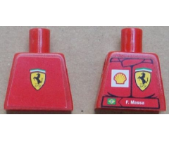 Torso Racers Ferrari front, Ferrari Logo back (Stickers) with F. Massa Name Pattern
