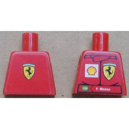 Torso Racers Ferrari front, Ferrari Logo back (Stickers) with F. Massa Name Pattern